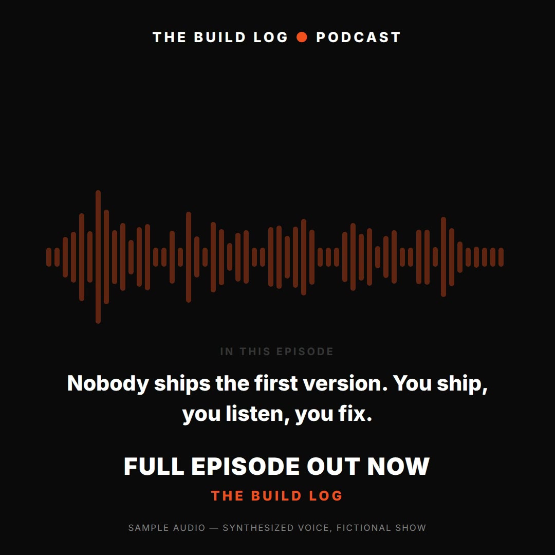 Podcast audiogram — HyperFrames prompt (waveform + word captions)