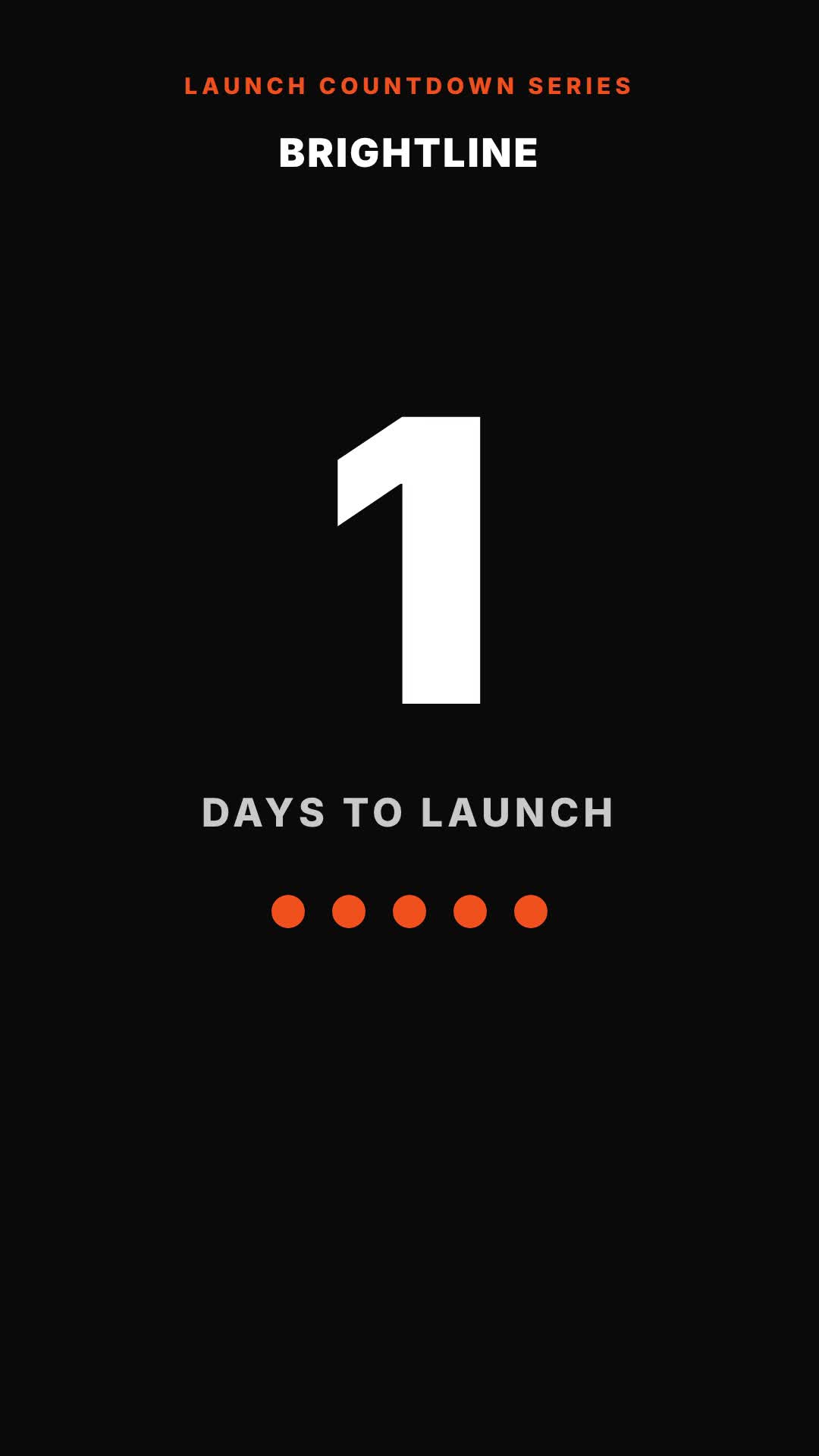 Countdown prompt — launch countdown series (vertical) — HyperFrames prompt (5→1 days + WE'RE LIVE)